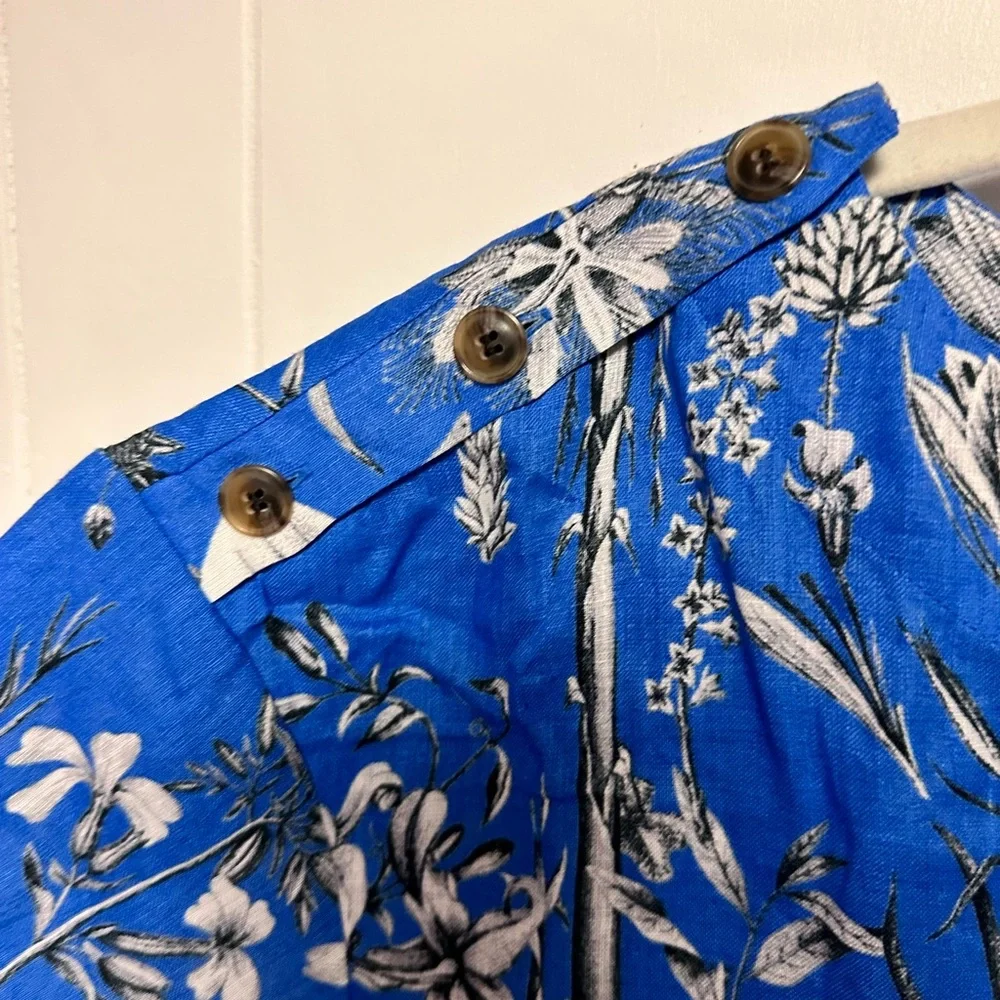 NWT- Jcrew Linen skirt. Blue - XL - Picture 3 of 4